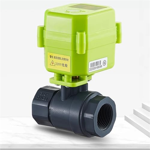 3/8 1/2 1 1-1/4 Zoll PVC Motorisierte Kugelhahn AC220v DC9v-24v Signal Motorsteuerung 1St(1/2",DC9V-24V_XY-02K) von OUMIFAND