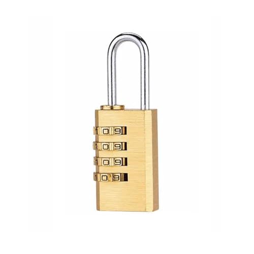 4 Ziffern Zahl Mini Vorhängeschloss Messing Zahlenschloss Passwortsperre Passwortcode Pure Cooper Messing Zahlenschloss Passwortschloss 1St(4 coded lock) von OUMIFAND