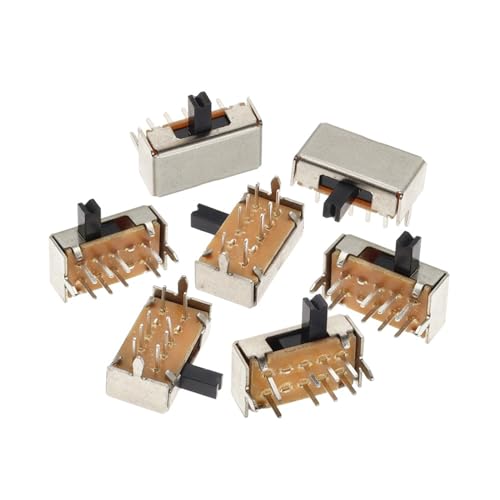 50 Stück SK23D07 8 Pin PCB 3 Position 2P3T DP3T Miniatur-Schiebeschalter Seitenknopf SK23D07VG4 Griff hoch 4 mm von OUMIFAND