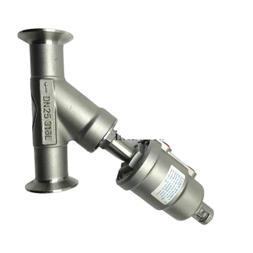 DN40 Winkelsitzventil NC Klemme OD 64MM Edelstahl 304 Einfachwirkend Luftbetätigt Normalerweise Geschlossen 1St von OUMIFAND
