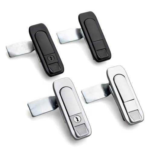 Elektrische Box Hardware Panel Cam Lock Push Button Schrank Schlösser Schalter Schrank Türschloss Hydranten Griff Schrank Schloss 1Pcs(White w button) von OUMIFAND