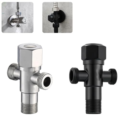 G1/2 Mit Schalter Wasserhahn Wasser Stop Ventil Badewanne Wand-Montiert Kupfer Winkel Ventil Bad Balkon Zubehör 1Pcs(Natural) von OUMIFAND