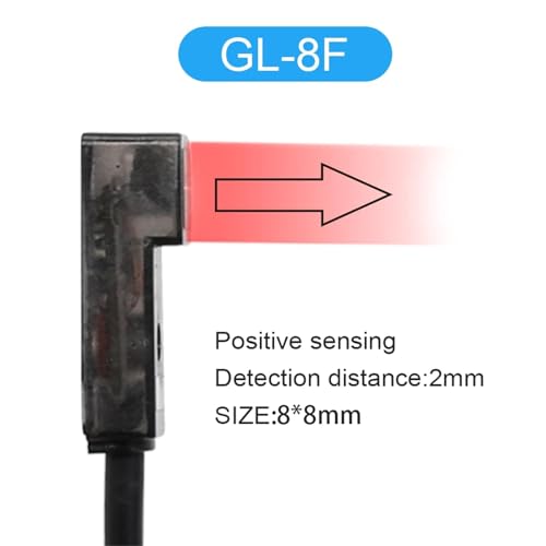 GL-8H Metall Erkennen ABS Induktive Proximity Sensor 2mm DC12V24V Mit 1,2 m Kabel 1Pcs(GL-8F,NPN NO) von OUMIFAND