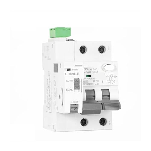 GRD9L-R-AC220V RCBO Automatisches Selbsteinschaltgerät Differentialschutzschalter mit Smart Breaker 230VAC 40A 30mA 1St(Type A 2P 40A 30mA) von OUMIFAND