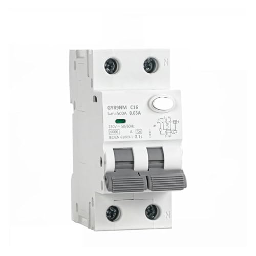 GYR9NM Typ A RCBO 2P 4P Magnetischer Stromkreisunterbrecher mit Überstromschutz 10A 16A 25A 32A 40A 30mA 1 Stücke(2P 16A 30mA) von OUMIFAND