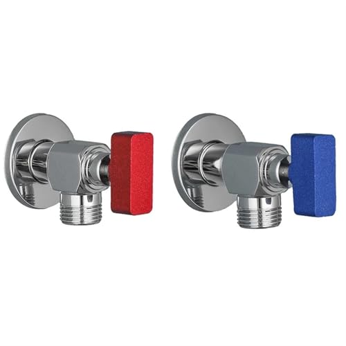 Messing Winkel Ventil Einlass Ventile Umstellventile G1/2 Küche Bad Zubehör 1Pcs(Chrome) von OUMIFAND