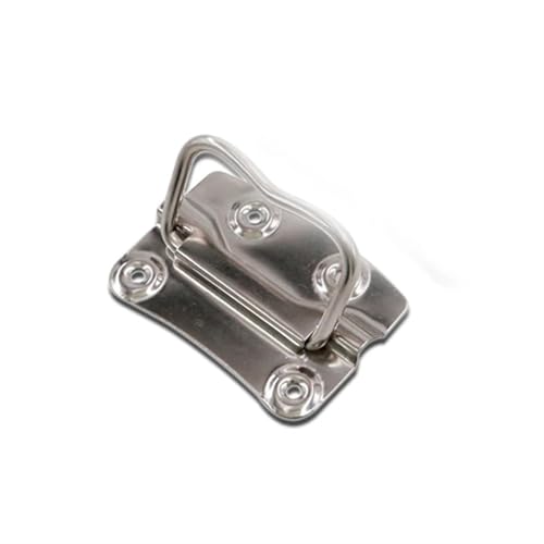 OUMIFAND Edelstahl Ring Klapp Pull Griff Eisen Oberfläche Montiert Heavy Duty Griffe for Tür Brust 1Pcs(Iron nickel plating) von OUMIFAND