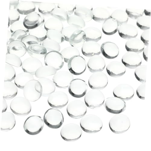 OUNONA 1 Packung Glas perlen klare Steine ​​für Vasenfüller Wohnung Vasenfüllsteine Ornament Glas Kiesel Klare Murmeln für Vase Klarer Marmor Glas Marmor Transparent von OUNONA