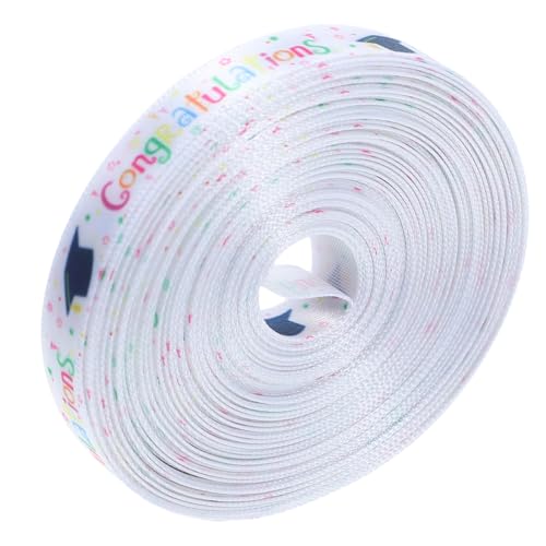 OUNONA 1 Rolle 2025 Staffelungsband Geschenkverpackung Party zubehör bastelmaterial Geschenkwrap bastelideen Abschlussband-Krawatte Band-Abschlussfeier Abschluss Zubehör Polyester von OUNONA