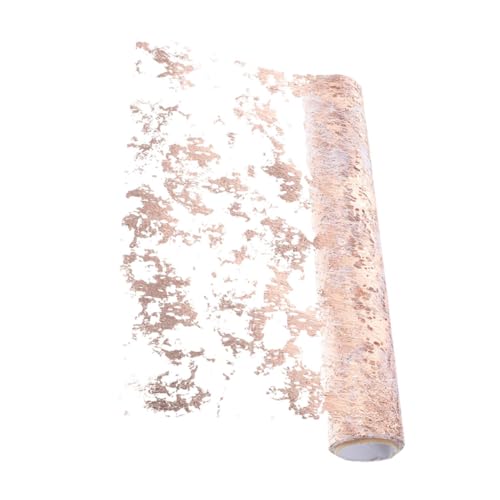 OUNONA 1 Rolle Glitzer Mesh Tischläufer Roségold Tischdeko für Hochzeiten Partys und Veranstaltungen Anpassbar für Raumgestaltung von OUNONA