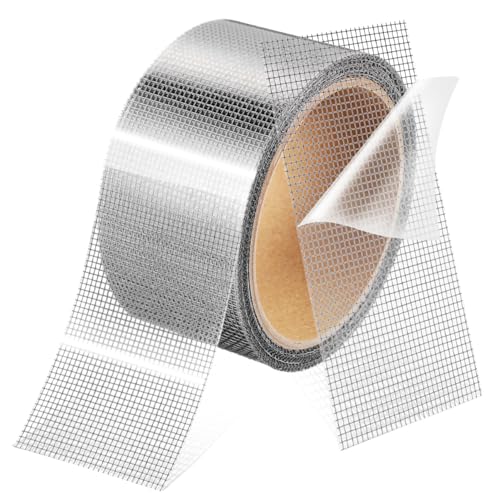 OUNONA 1 Rolle Mückenfaserpatching klebrig für Bildschirm Reparatur Streifen Fensterband Netzgewebeband Siebgewebeband pte Grau von OUNONA
