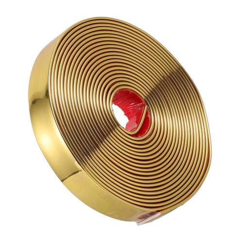 OUNONA 1 Rolle Selbstklebende Zierleiste Gold Flexible Abschlussleiste für Wand und Kantenverzierung Einfach zu Schneiden und Anzubringen für Spiegel Fliesen und Möbel von OUNONA