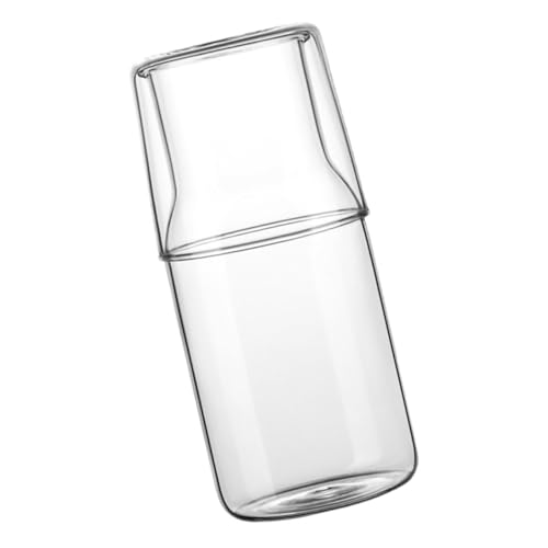 OUNONA 1 Set Trinkglas Für Eine Person Nachttischbecher Wasserversorgung Schlafsaal Wasserkaraffe Nachttisch-Wasserkaraffe Transparente Wasserkaraffe Wasserkaraffe Milch Mit von OUNONA