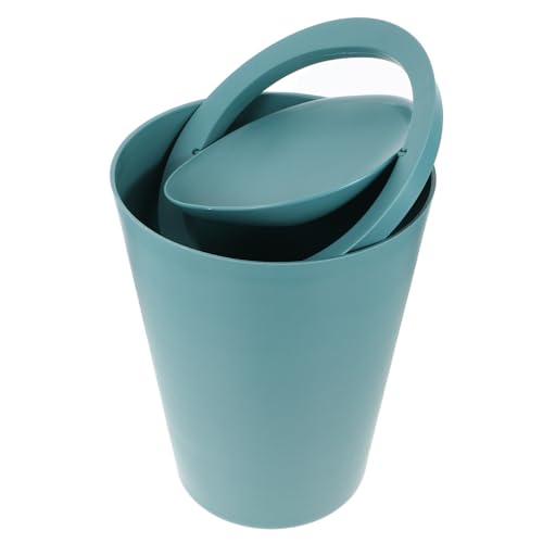 OUNONA 1 Stück Shake Lid Mülleimer mit Deckel Kreativer Abfallbehälter für Küche Wohnzimmer und Badezimmer Umweltfreundlicher Organizer aus Material Blau OUNONA 1 Stück Shake Lid Mülleimer mit Deckel Kreativer Abfallbehälter für Küche Wohnzimmer und Badezimmer Umweltfreundlicher Organizer aus Material Blau von OUNONA