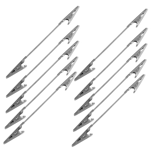 OUNONA 10 Stück Doppelseitige Alligator Clips Metall Notizhalter für DIY Basteln und Schreibtischdeko Stabile Memo Klemmen zum Aufstellen und Aufhängen für Büro und Zuhause von OUNONA