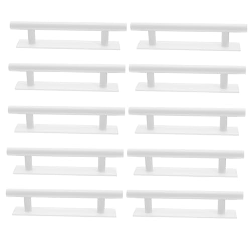 OUNONA 10 Stück Selbstklebende Möbelgriffe Weiß Starke Klebkraft Vielseitig für Küchenschränke Kleiderschränke Bohrfrei Montierbar Modernes Design Einfache Reinigung von OUNONA