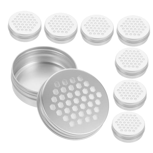 OUNONA 10 Stück Teiliges Aluminium Aroma Diffuser mit Lochdeckel Multifunktionale Duftbox für Raumluft Hundegeruchstraining Langlebig Geeignet für Zuhause Büro Auto von OUNONA