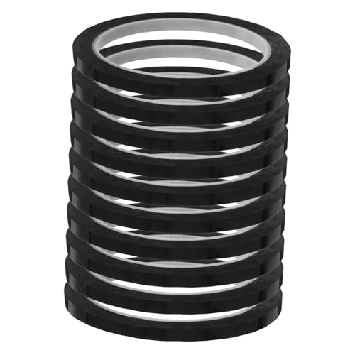 OUNONA 10 Stück Teiliges Pet Klebeband Schwarz Selbstklebendes Rückstandfreies Whiteboard Tape für Dry Erase Boards Rastermarkierung Automotive Pinstripe Art Vielseitig für Charts und OUNONA 10 Stück Teiliges Pet Klebeband Schwarz Selbstklebendes Rückstandfreies Whiteboard Tape für Dry Erase Boards Rastermarkierung Automotive Pinstripe Art Vielseitig für Charts und von OUNONA