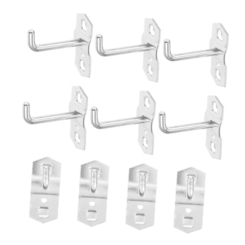 OUNONA 10 Stück Teiliges Schwerlast Metall pegboard haken Set Dicke Stangen Robuste Werkzeughaken für Garage und Werkstatt Stabile Wandhalterung zur Ordentlichen Aufbewahrung und OUNONA 10 Stück Teiliges Schwerlast Metall pegboard haken Set Dicke Stangen Robuste Werkzeughaken für Garage und Werkstatt Stabile Wandhalterung zur Ordentlichen Aufbewahrung und von OUNONA