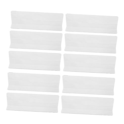 OUNONA 10 Stück Transparente Regaltrenner Teiliges Robuste Kunststoff Shelf Dividers für Supermärkte Schränke und Bibliotheken Einfach zu Bewegen Organisieren von OUNONA