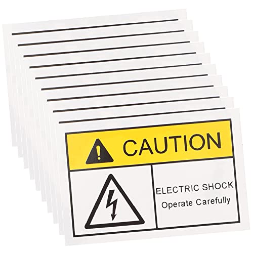 OUNONA 10 Stück Warnaufkleber Hochspannungswarnung Elektrische Gefahren Warnschild Selbstklebend Für Elektroanlagen Innen Außen von OUNONA