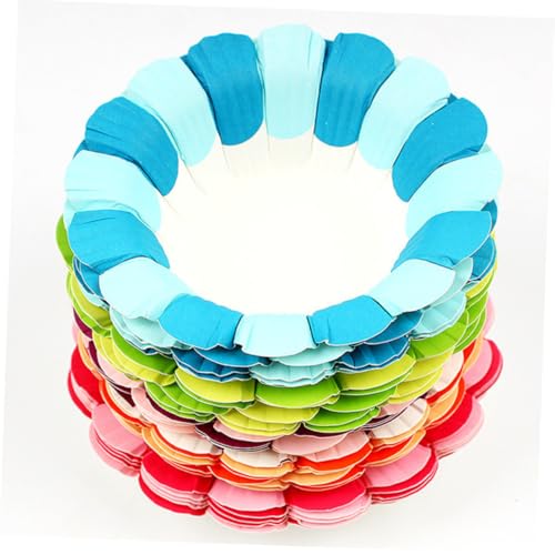 OUNONA 100 Stück Bunte Pappteller DIY Bastelmaterial für Kindergarten Wanddekoration Kinderfreundlich Hand Brain Koordination Fördernd Langlebig Vielseitig Bemalbar von OUNONA