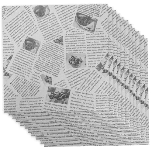 OUNONA 100 Stück Burger Verpackungspapier Lebensmittelecht Fettabweisend Wachspapier für Sandwich Pommes Backpapier French Fries Wraps für Fast Food Snacks OUNONA 100 Stück Burger Verpackungspapier Lebensmittelecht Fettabweisend Wachspapier für Sandwich Pommes Backpapier French Fries Wraps für Fast Food Snacks von OUNONA