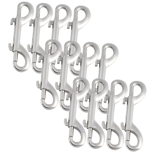 OUNONA 12 Stück Teiliges Doppelkarabinerhaken aus Robustem Zinklegierungsmaterial Drehgelenk Snap Hooks mit Kräftiger Feder Vielseitig für Hundeleinen Rucksäcke Gepäck und Seile Lang OUNONA 12 Stück Teiliges Doppelkarabinerhaken aus Robustem Zinklegierungsmaterial Drehgelenk Snap Hooks mit Kräftiger Feder Vielseitig für Hundeleinen Rucksäcke Gepäck und Seile Lang von OUNONA