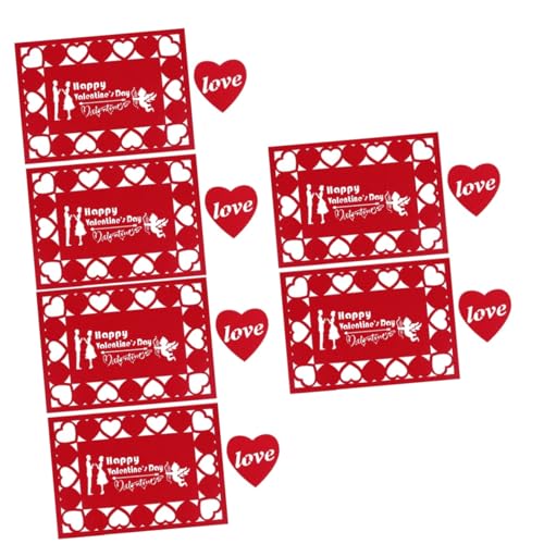 OUNONA 12-teiliges Set Tischset-untersetzer-Set Du Silber Gewebte Modern Party Streifen Stoff Wasserdicht Kreis Plaid Beige Waschbar Valentinstagsstichmatte Rosa Vlies Rot von OUNONA