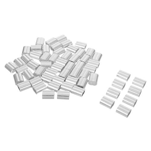 OUNONA 120 Stück Aluminium Crimpschlaufe Drahtseil Hülsen aus Aluminium für Sichere Befestigung Effiziente Installation und Zuverlässige Geeignet für Stahlseile und Drahtseilprojekte von OUNONA