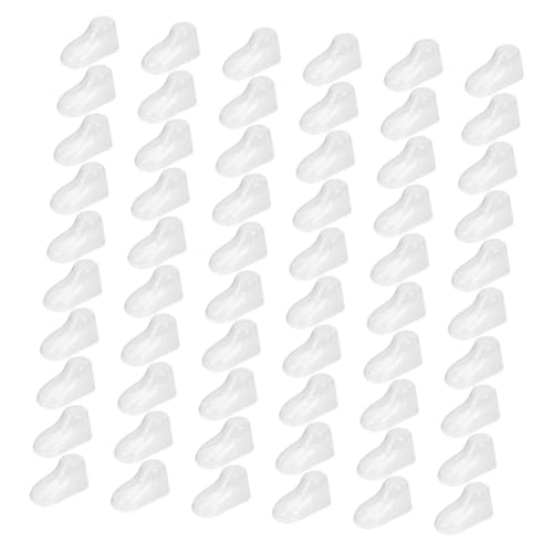 OUNONA 120 Stück Teiliges Transparente Fußmodelle aus Robustem Praktische Schuhform Einsätze zur Schuhaufbewahrung und Pflege als Display Ständer für Babysocken und Kleinkinderschuhe von OUNONA