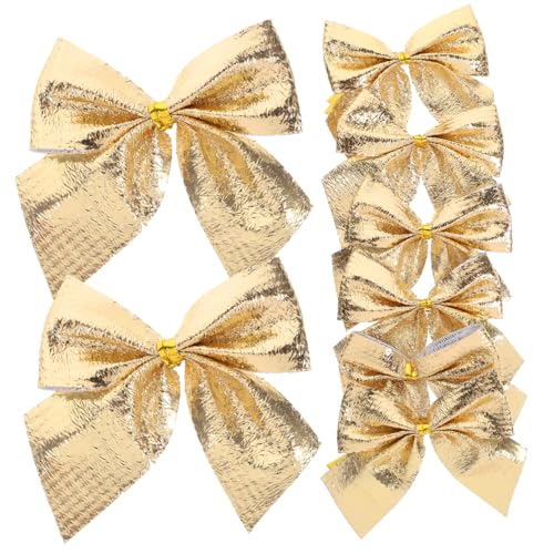 OUNONA 120 Stück Weihnachtsdeko Mini Schleifen aus Langlebigem Festliche Christbaumdeko für Baum Fenster Handliche Bänder für Basteln und Partydekoration Goldfarben pro Karte OUNONA 120 Stück Weihnachtsdeko Mini Schleifen aus Langlebigem Festliche Christbaumdeko für Baum Fenster Handliche Bänder für Basteln und Partydekoration Goldfarben pro Karte von OUNONA