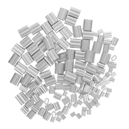 OUNONA 150 Stück Aluminium Crimp Hülse Teiliges für Drahtseil Doppel Loch Förmig Sicherer Halt Installieren Vielseitig Einsetzbar Strapazierfähig und Zuverlässig OUNONA 150 Stück Aluminium Crimp Hülse Teiliges für Drahtseil Doppel Loch Förmig Sicherer Halt Installieren Vielseitig Einsetzbar Strapazierfähig und Zuverlässig von OUNONA
