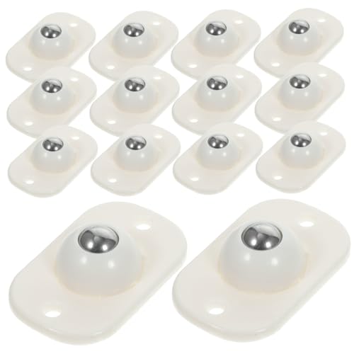 OUNONA 16 Stück Teiliges Selbstklebende Mini Möbelrollen aus Edelstahl und Nylon Drehbare Möbelräder mit Hoher Tragfähigkeit Verschleißfest und Leicht zu Montieren für Aufbewahrungsboxen von OUNONA