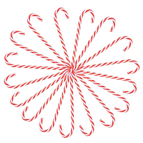 OUNONA 18er Pack Zuckerstangen Candy Canes Ornament rot-wei Weihnachtsbaum hngende 15cm von OUNONA