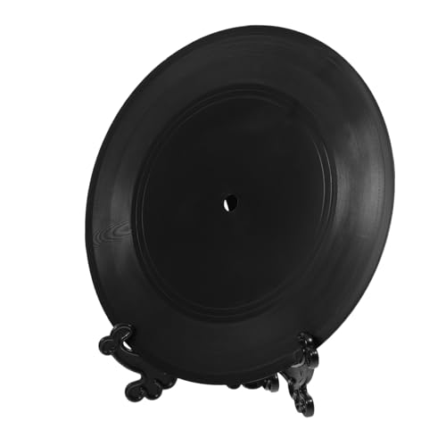 OUNONA 1Satz Vinyl Schallplatten Dekoration Retro Wanddeko Für Musikpartys Langlebiges Design Teiliges Mit Halterung Stilvolle Raumgestaltung Für Bar von OUNONA