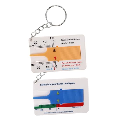 OUNONA 2 STÜCK Teiliges Profi Reifenprofilmesser Präziser Fahrzeug Reifenprofil Tiefenmesser Multifunktionales Messwerkzeug für Sichere Fahrkontrolle und Optimale Reifenhaftung von OUNONA