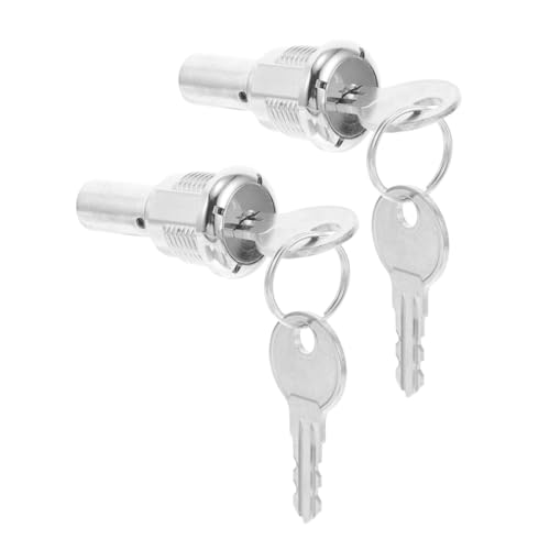 OUNONA 2 Sätze Metall-schließzylinder mit Flachschlüssel für Snack Süßigkeitenautomaten Vending Machine Lock Set Einfache Installation Einsetzbar Diebstahlschutz für Verkaufsautomaten von OUNONA