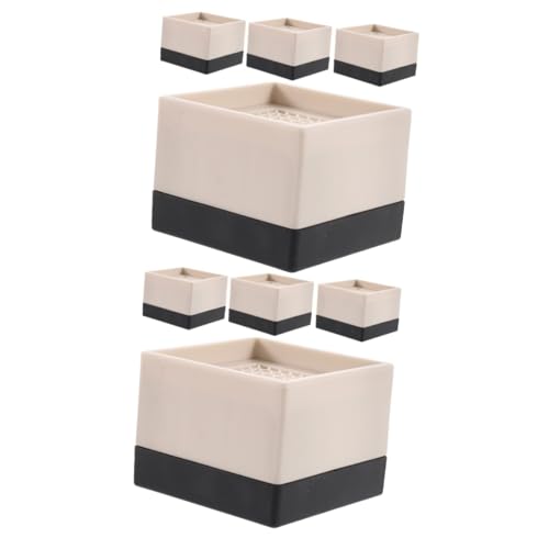 OUNONA 2 Sätze Möbelheber Aus Rutschfestem Möbel Erhöhungen Für Bett Und Tischbeine Stabiler Und Strapazierfähiger Möbel Lift Schützt Boden Vor Kratzern Höhe 4 Stück * 2 von OUNONA