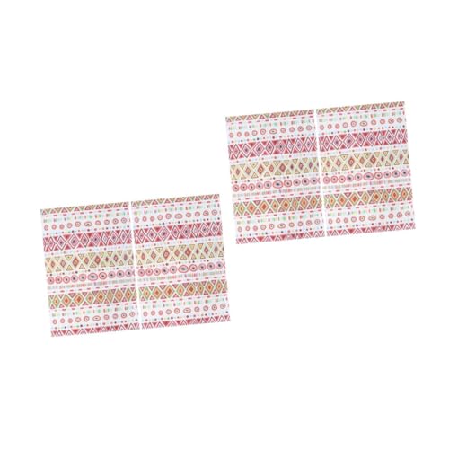 OUNONA 2 Sätze Tischset Matten Henne Dekoration Leinen Party Schale Tyke Tisch Beige Wisteria Home Esszimmer Untersetzer Spender Waschbar Künstliche Charcuterie Board 2 Stück * 2 von OUNONA