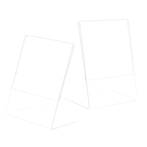 OUNONA 2 Stück Acryl Bilderrahmen Transparent Doppelseitiger Tischaufsteller für Fotos und Qr Codes Stabiler und Klarer Foto und Posterhalter für Büro Zuhause und Bar OUNONA 2 Stück Acryl Bilderrahmen Transparent Doppelseitiger Tischaufsteller für Fotos und Qr Codes Stabiler und Klarer Foto und Posterhalter für Büro Zuhause und Bar von OUNONA