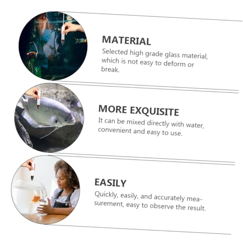 OUNONA 2 Stück Aquarium Salinitätsmesser aus Glas Präzises Hydrometer zur Dichte Salzgehaltsmessung Geeignet für Meerwasser Aquarien Teiche und Pools Einfach Ablesbar und Langlebig von OUNONA