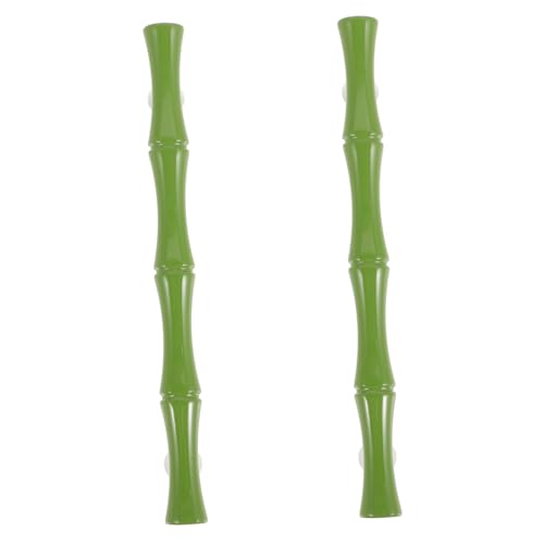 OUNONA 2 Stück Bamboo Design Schrankgriffe Möbelknöpfe aus Zinklegierung Vintage Türgriffe für Küchenschränke und Möbel Ergonomisch und Installieren von OUNONA