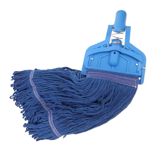 OUNONA 2 Stück Baumwolle Mop Ersatzkopf mit Federspannclip Waschbar Hohe Wasseraufnahme Einfach zu Montieren Passend für Bodenwischer für Haushalt Gewerbe und Büro Teiliges von OUNONA