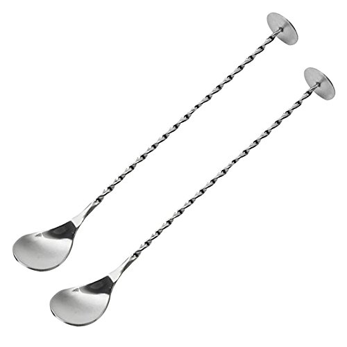 OUNONA 2 Stück Cocktailrührl?ffel Barl?ffel Edelstahl von OUNONA
