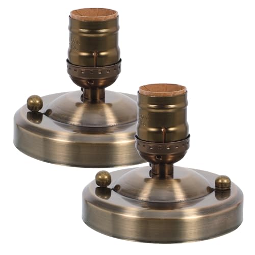 OUNONA 2 Stück Dekorative Lampenfassung E27/E26 Pendelleuchte Lampenfassung Wandleuchte Retro Ersatz für Küche Esszimmer Flur Schlafzimmer von OUNONA