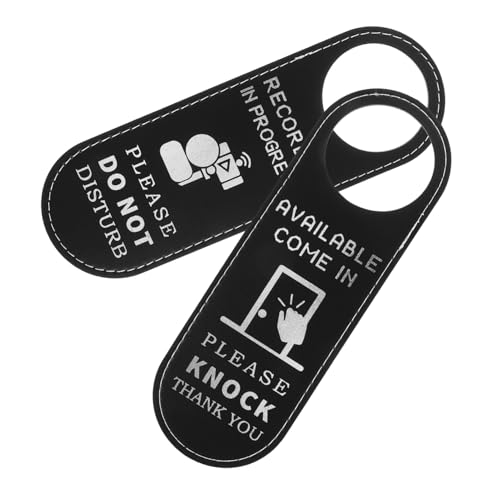 OUNONA 2 Stück Doppelseitiges Türschild aus Pu Material Aufnahme Hinweis Türhänger für Büro und Zuhause Leicht Stabil Wetterfest Privatsphäre Schutz Klarer Statusanzeiger OUNONA 2 Stück Doppelseitiges Türschild aus Pu Material Aufnahme Hinweis Türhänger für Büro und Zuhause Leicht Stabil Wetterfest Privatsphäre Schutz Klarer Statusanzeiger von OUNONA