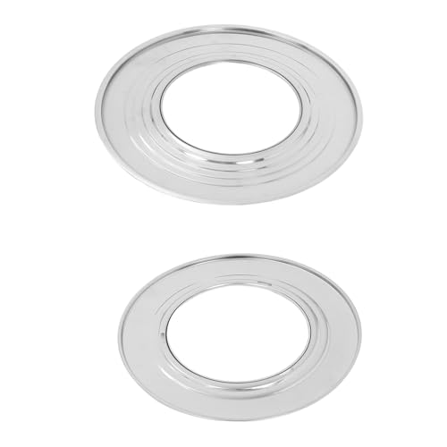 OUNONA 2 Stück Edelstahl Dampfgarer Ringe Rundes Steamer Tablett mit Gleichmäßiger Hitzeverteilung Stapelbares Kochgestell für Gemüse Meeresfrüchte und Knödel Einsetzbar in Töpfen und von OUNONA