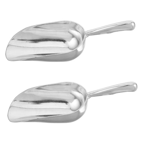 OUNONA 2 Stück Eisportionierer aus Aluminiumlegierung Dicker Runder Griff Temperaturbeständig Vielseitig für Eiswürfel Mehl Süßigkeiten für Gastronomie und Haushalt von OUNONA