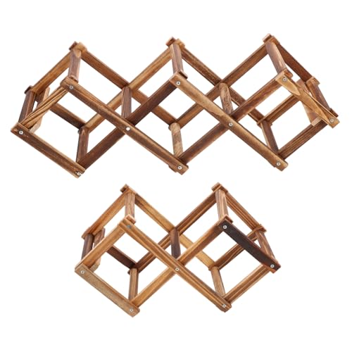 OUNONA 2 Stück Faltbares Weinregal aus Holz Teiliges für Küche und Bar Platzsparende Aufbewahrung für Flaschen Design für Weinliebhaber Langlebig und Praktisch OUNONA 2 Stück Faltbares Weinregal aus Holz Teiliges für Küche und Bar Platzsparende Aufbewahrung für Flaschen Design für Weinliebhaber Langlebig und Praktisch von OUNONA
